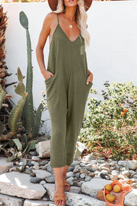 Green Textured Jumpsuit