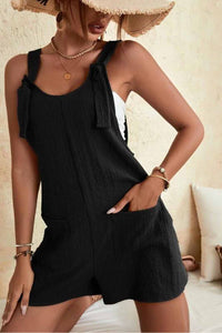 Black Romper With front pockets