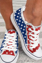 Load image into Gallery viewer, American Flag Lace-up Shoes
