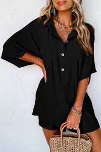 Black Collared Romper