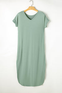 Green Maxi T-shirt Dress