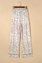 Load image into Gallery viewer, White Contrast Pipping Star Long Sleeve and Pants Pajamas Set
