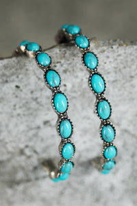 Gemstone Hoop Earrings