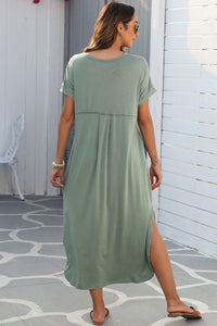 Green Maxi T-shirt Dress