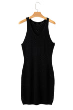 Load image into Gallery viewer, Black Hollow Out Crochet Cover Up Dress with Slits
