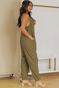 Green Textured Jumpsuit