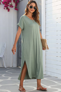 Green Maxi T-shirt Dress