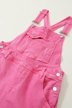 Load image into Gallery viewer, Pink Distressed Denim Overall
