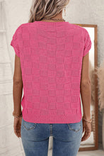 Load image into Gallery viewer, Pink Woven Design Knit Sweater
