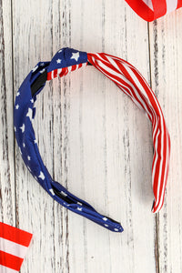 American Flag Bow Knot Headband