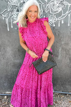Load image into Gallery viewer, Leopard Print Ruffled Trim Tiered Maxi Dress
