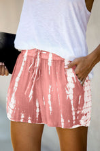Load image into Gallery viewer, Pink Tie Dye Drawstring Casual Shorts
