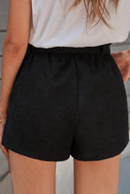 Load image into Gallery viewer, Black Paperbag waist Shorts
