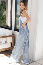 Load image into Gallery viewer, Light Wash Wide Leg Denim Overall
