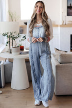 Load image into Gallery viewer, Light Wash Wide Leg Denim Overall
