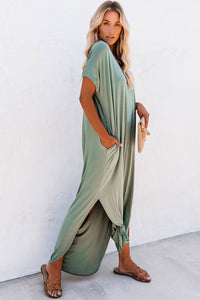 Green Maxi T-shirt Dress