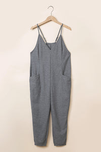 Gray Textured Jumpsuit