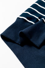 Load image into Gallery viewer, Navy Blue Quarter Zip Collared Cap Sleeve Mini Dress
