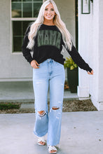 Load image into Gallery viewer, Black Mama Varsity Crew Neck Sweatshirt
