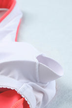 Load image into Gallery viewer, Pink Scalloped Criss Cross High Waist Bikini
