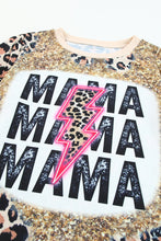 Load image into Gallery viewer, MAMA Lightning Graphic Leopard Dyed T Shirt
