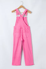 Load image into Gallery viewer, Pink Distressed Denim Overall
