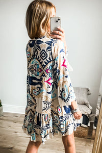 Tribal Print Mini Dress