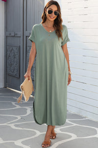 Green Maxi T-shirt Dress