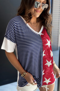 Stars and Stripes Knit Top