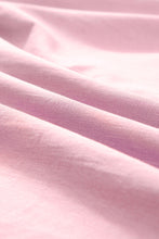 Load image into Gallery viewer, Pink Floral Embroidered Puff Sleeve Split Neck Blouse
