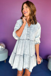 Acid Wash Denim Dress