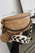 Load image into Gallery viewer, Camel Colorblock Strap Chain Shoulder Bag With Coin Purse
