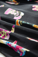 Load image into Gallery viewer, Black Western Cowgirl Boots Printed Satin Long Pajama Set
