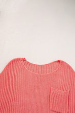 Load image into Gallery viewer, Salmon Loose Knit Tee with Slits
