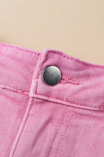 Load image into Gallery viewer, Pink Frayed Edge Mid Rise Denim Shorts
