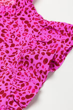 Load image into Gallery viewer, Leopard Print Ruffled Trim Tiered Maxi Dress
