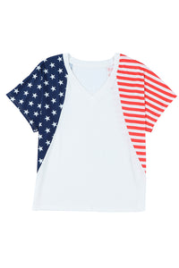 Stars and Stripes V Neck Tee