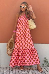 Geometric Print Maxi Dress