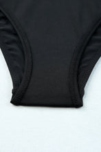Load image into Gallery viewer, Black Rose Leopard Mesh Trim 2pcs Bikini Swimsuit
