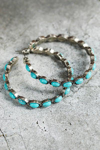 Gemstone Hoop Earrings