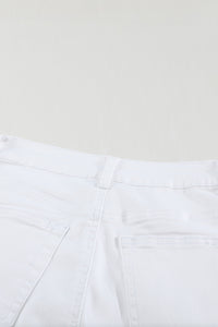 White Button down Denim Jeans