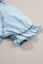 Load image into Gallery viewer, Mineral Wash Ruffled Denim Dress
