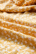 Load image into Gallery viewer, Yellow Frilly Smocked High Waist Floral Maxi Dress
