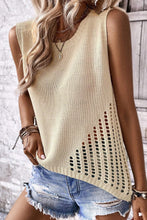 Load image into Gallery viewer, Pointelle Detail Knit Sweater Vest
