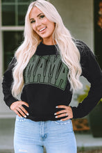 Load image into Gallery viewer, Black Mama Varsity Crew Neck Sweatshirt
