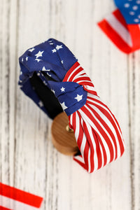 American Flag Bow Knot Headband