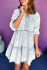 Acid Wash Denim Dress