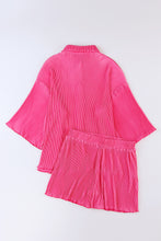 Load image into Gallery viewer, Pink Pleated Shorts Set
