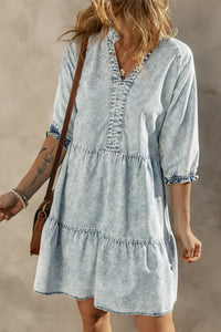 Acid Wash Denim Dress