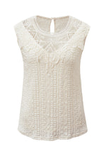 Load image into Gallery viewer, Apricot Guipure Lace Crochet Keyhole Back Tank Top
